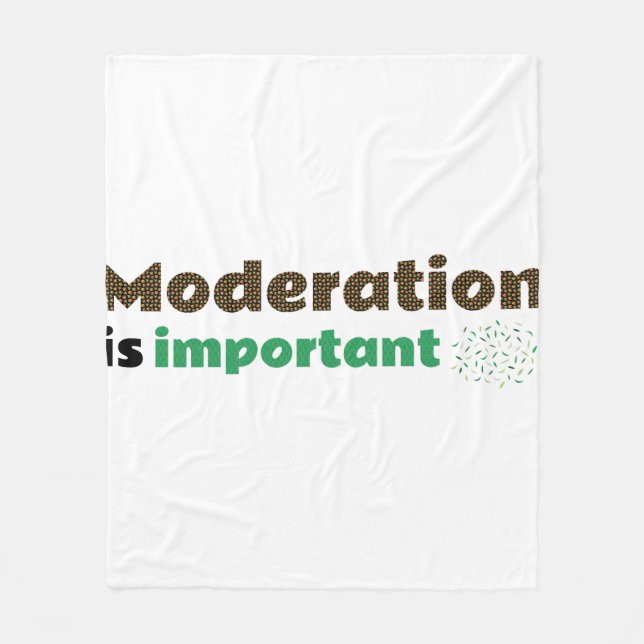 Moderation is important EN Fleece Blanket (Front)