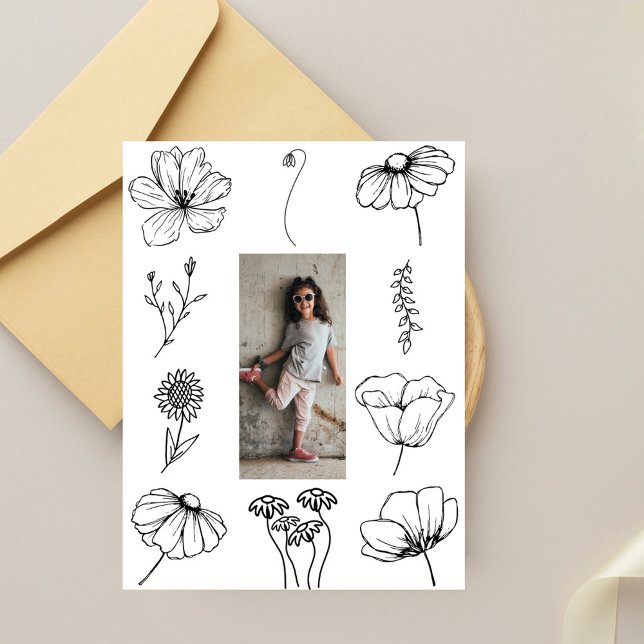 Modern 10+1 Photo Collage Birthday Party Thank You Postcard (Creator Uploaded)