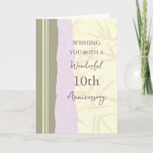 Modern 10th Wedding Anniversary Card