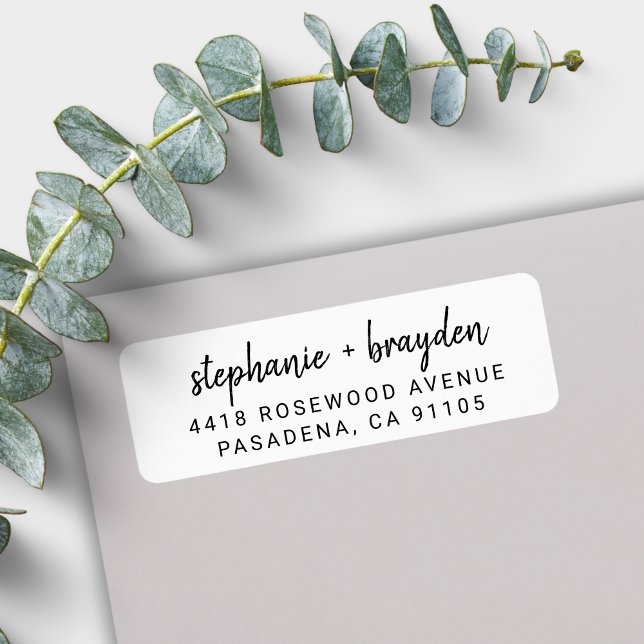 Modern 10th Wedding Anniversary Return Address Label (Creator Uploaded)