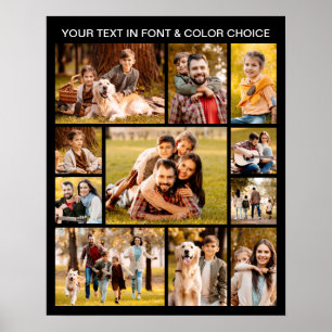 Modern 11 Photo Collage Simple Poster