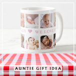 Modern 12 Photo Collage Pink Best Auntie Ever Coffee Mug<br><div class="desc">Best aunt ever  coffee mug personalised with 12 photos.
Perfect keepsake gift for your favourite auntie for christmas, birthday, mothers day.</div>