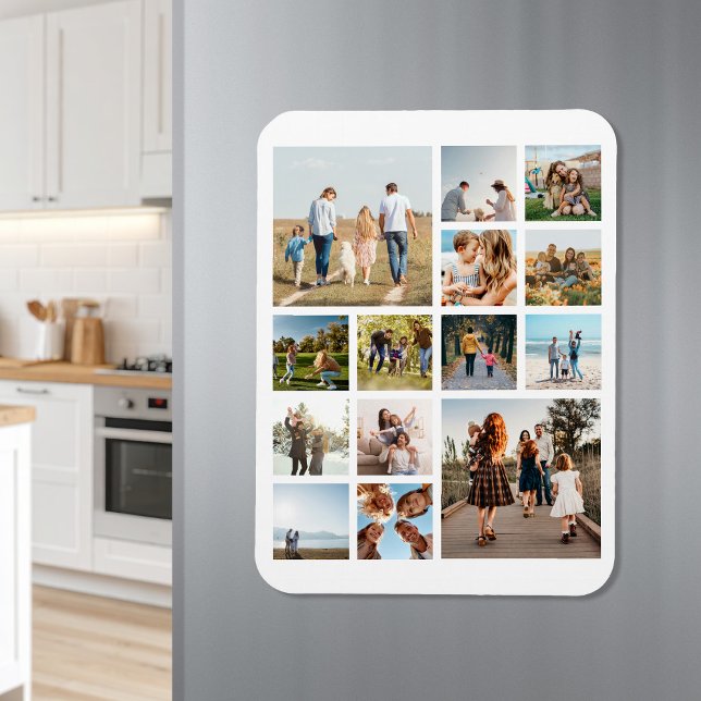Modern 14 Photo Collage Magnet (Creator Uploaded)