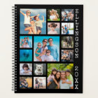 Modern 15 Photo Collage Family Black Personalised