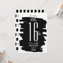 Modern 16th Birthday party invite