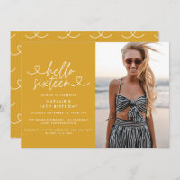 Modern 16th birthday simple stylish elegant script