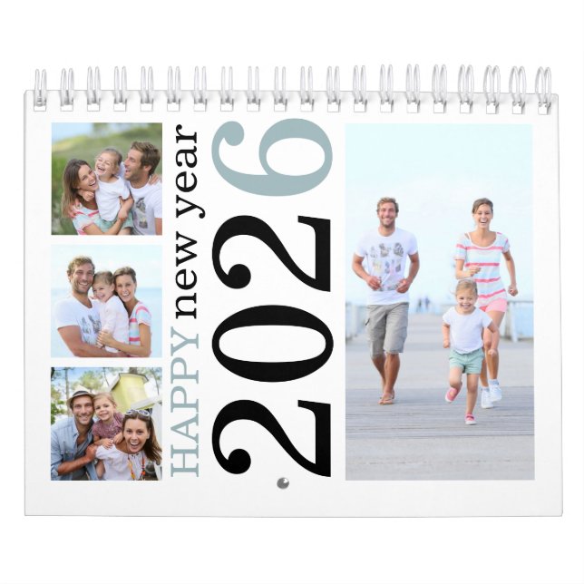 Modern 17 Photos Bold Typography 2026 Calendar (Cover)