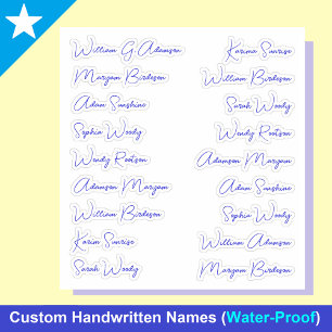 Modern 18 Full Names Calligraphy Script Stickers