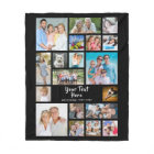 Modern 19 Photo Collage Personalized Black