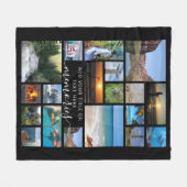 Modern 19 Photo Collage Script MEMORIES Fleece Blanket (Front (Horizontal))