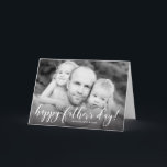 Modern 1-Photo Father's Day Card<br><div class="desc">Modern Father's day photo card featuring a beautiful brush script typeface and a full-bleed photo.</div>