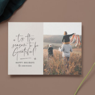 Modern 1 photo thanksgiving holiday christmas chic