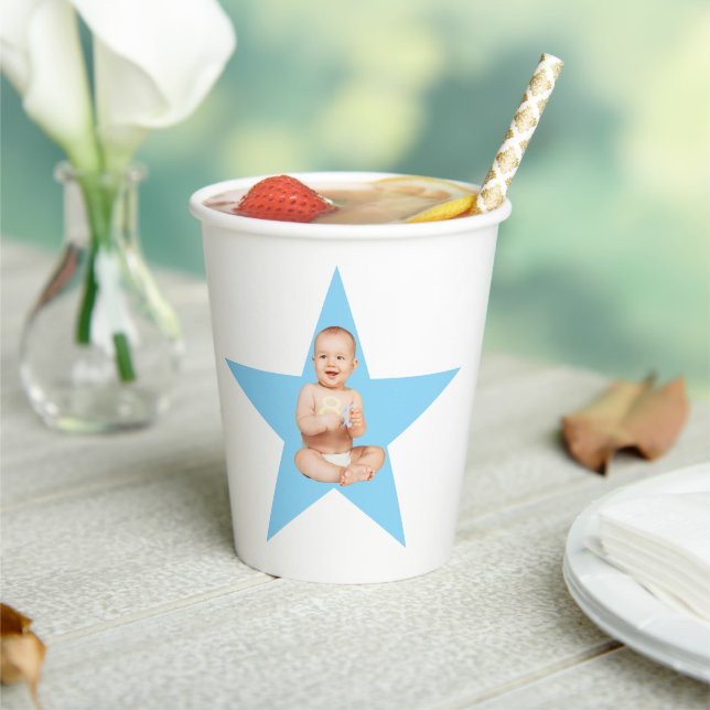 Modern 1st Birthday Party 1 Year Old Party Favours Paper Cups (Insitu)