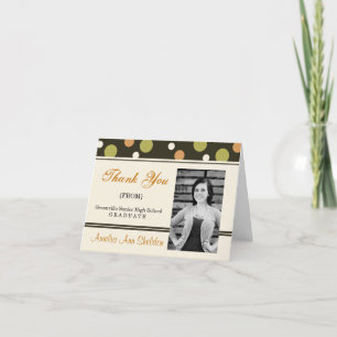 Modern 2015 Graduation Party Thank You Card