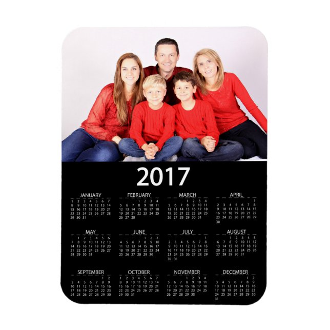 Modern 2017 Photo Calendar Magnet (Vertical)