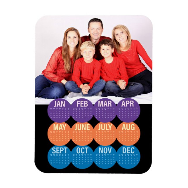 Modern 2018 Photo Calendar Magnet (Vertical)