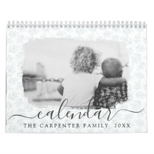 Modern 2022 Black & White Photo Collage Calendar