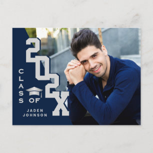 Modern 2022 PHOTO Graduation Party Invitation Postcard