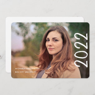 Modern 2022 Script 1 Photo University Graduation Announcement