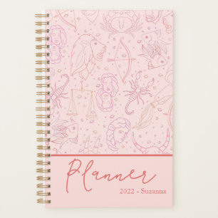 Modern 2022 Script Blush Pink Astrology Planner