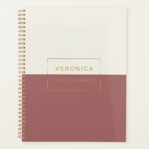 Modern 2022 Terracotta Monthly/Weekly Planner