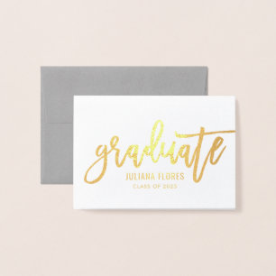 Modern 2023 Personalized Graduate Name Gold Foil Card