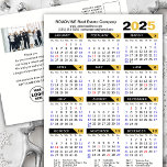 Modern 2024 Calendar Business Photo Gold Black Holiday Postcard<br><div class="desc">2024 Corporate Photo Calendar with US Holidays Gold on Modern Black New Year Holiday Postcard. All the texts are pre-arranged for you to personalise easily and quickly with your own details. Wish you all a Happy Holidays and an Amazing New Year! For many other card designs, please visit : (Holiday...</div>