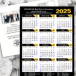 Modern 2024 Calendar Business Photo Gold Black Holiday Postcard<br><div class="desc">2024 Corporate Photo Calendar with US Holidays Gold on Modern Black New Year Holiday Postcard. All the texts are pre-arranged for you to personalise easily and quickly with your own details. Wish you all a Happy Holidays and an Amazing New Year! For many other card designs, please visit : (Holiday...</div>