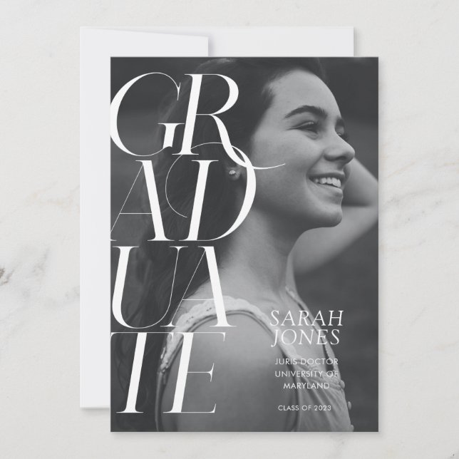 Modern 2024 College Photo Graduation Announcement (Front)