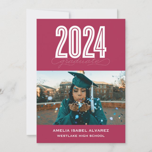 MODERN 2024 GRADUATE | PHOTO GRADUATION INVITATION (Front)
