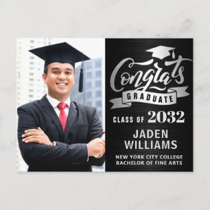 Modern 2024 PHOTO Graduation Party Invitation Postcard