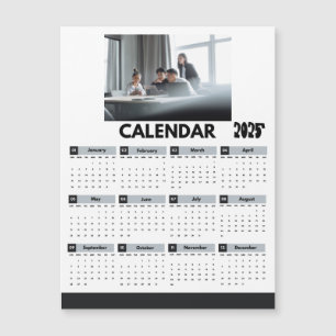 Modern 2025 Calendar Company Photo Magnet