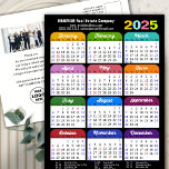 Modern 2025 Calendar Corporate Photo Logo Colourfu Holiday Postcard<br><div class="desc">Modern 2025 Calendar with US Holidays and Corporate Photo & Logo Colourful Holiday postcard. All the texts are pre-arranged for you to personalise easily and quickly with your own details. Wish you all a Happy Holidays and an Amazing New Year! For many other card designs, please visit : (Holiday Cards)...</div>