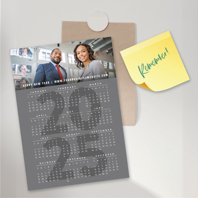Modern 2025 Calendar Holiday Photo Magnetic Card (Modern 2025 Calendar Holiday Photo Magnetic Card @ fat_fa_tin)