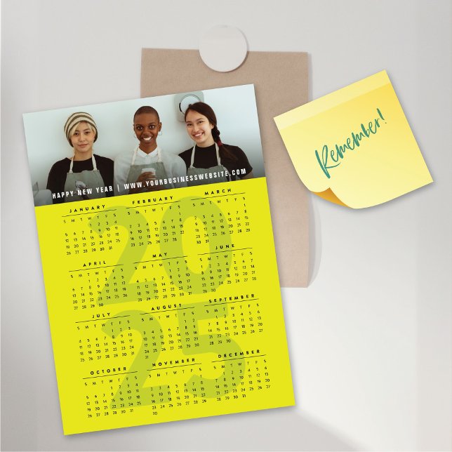 Modern 2025 Calendar Holiday Photo Magnetic Card (Modern 2025 Calendar Holiday Photo Magnetic Card @ fat_fa_tin)