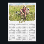 Modern 2025 Magnetic Photo Calendar Black White<br><div class="desc">This 2025 calendar magnet in a modern minimalist style is easy to customise with a personal photo to create a unique keepsake. It is optimised for 5x7 inches magnetic card, so if you choose other size, you might need to adjust the design inside the design tool. The black and white...</div>