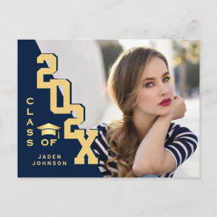 Modern 2025 PHOTO Grad Graduation Party Invitation Postcard