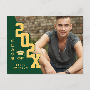 Modern 2025 PHOTO Grad Graduation Party Invitation Postcard