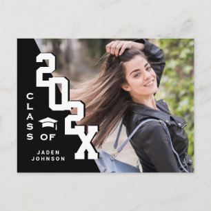 Modern 2025 PHOTO Grad Graduation Party Invitation Postcard