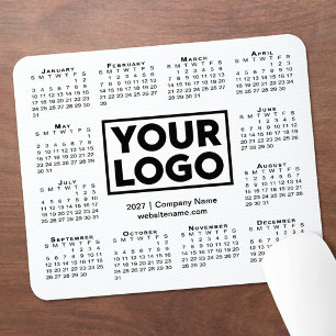 Modern 2027 Calendar Business Company Logo Mouse Pad