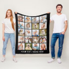 Modern 20 Photo Collage Personalised Black Medium