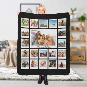 Modern 20 Photo Collage Sherpa Blanket