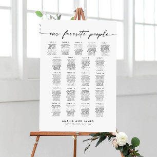 Modern 21 Tables Our Favourite People Seating Char Poster