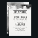 MODERN 21ST birthday party INVITE type black<br><div class="desc">by kat massard >>> kat@simplysweetPAPERIE.com <<< A trendy invitation design for your BIRTHDAY for any age. Setup as a template it is simple for you to add your own details, or hit the customise button and you can add or change text, fonts, sizes etc TIP :: 1. To change/move graphics...</div>