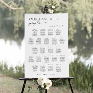 Modern 22 Tables Welcome Seating Chart