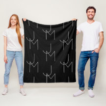 Modern 2 Initial Pattern | Black & White