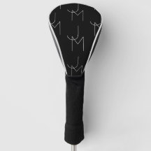 Modern 2 Initial Pattern | Black & White