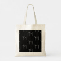 Modern 2 Initial Pattern | Black & White