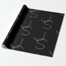 Modern 2 Initial Pattern | Black & White
