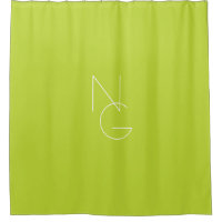 Modern 2 Overlapping Initials | Lime Green